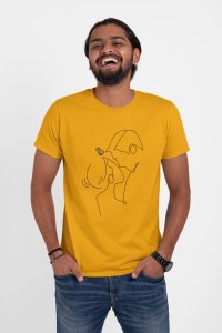 Women - Line Art for Male - Half Sleeves T-shirt