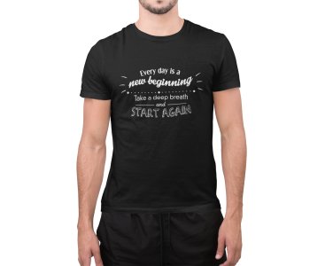 Deep breath -round crew neck cotton tshirts for men