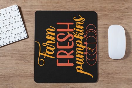 Farm Fresh Pumkin(BG Pink,Yellow)- Halloween Theme Mousepad