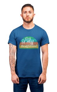 Dog Is My Bestfriend(BG Colourfull)- printed stylish Black cotton tshirt- tshirts for men