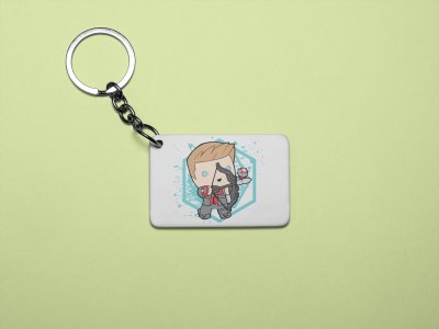 Hawkeye - Printed acrylic animated Keychain(Pack Of 2)