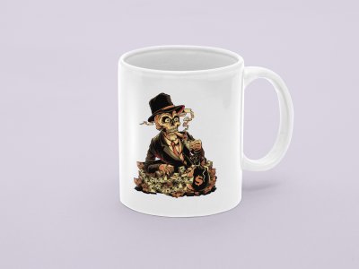 Rich Skull-Printed Coffee Mugs