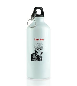 Unleash the Cursed Aura: Satoru Gojo Attitude Look Illustrated Sipper Bottle