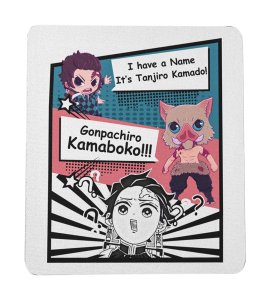 Demon Slayer Duo: Tanjiro & Inosuke Meme Edition Mouse Pad