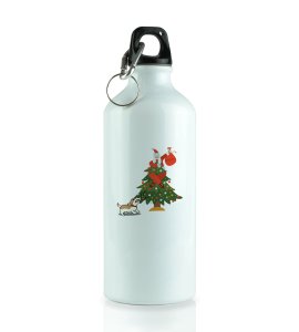 Frightened Santa: Cute Designer Sipper Bottle For Christmas by (brand) Best Gift For Boys Girls