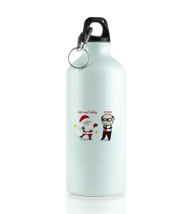 Corporate Santa: Funny Designed Sipper Bottle by (brand) Best Gift For Secret Santa