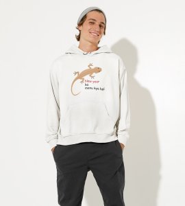 What's The Menu?  White Men Printed Hoodies For Mens Boys