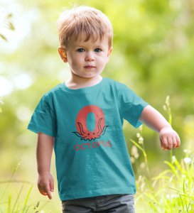 Ocean Octopus, Boys Printed Crew Neck tshirt (teal)