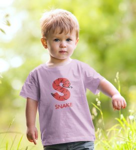 Slippery Snake, Boys Printed Crew Neck Tshirt (purple)