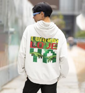 I Wanna Love Ya Spread Love and Chill Vibes White Cotton Printed Hoodie For Men