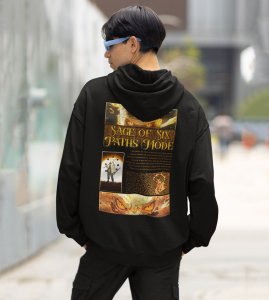 The Sage of Six Paths Mode with a Legacy of Unyielding Power Printed Black Cotton Hoodie For Men