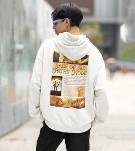 The Sage of Six Paths Mode with a Legacy of Unyielding Power Printed White Cotton Hoodie For Men