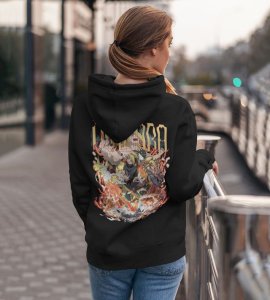 The Master of Clay with a Legacy of Art and Chaos Printed Black Cotton Hoodie For Women