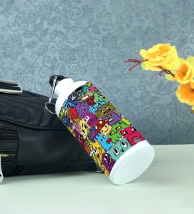 Bring Joy to Every Sip with Lil Mobs on Aluminium Water Bottle 600ml