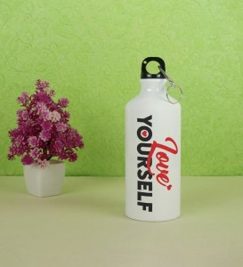 Positive Affirmation: Love Yourself Printed Aluminium Water Bottle 600ml