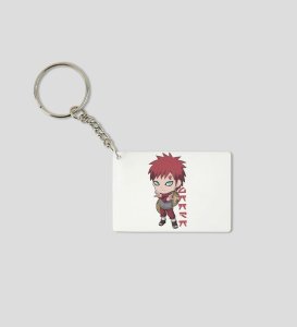 Gaara Of The Sand  Printed White Anime Keychains Pack Of 2