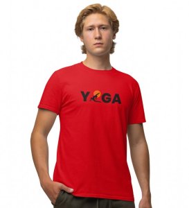 Self Transformation Red Round Neck Cotton Half Sleeved Men T-Shirt with Printed Graphics