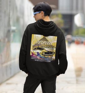 1969 Muscle  The Heart of American Performance Printed Black Hoodie for Men