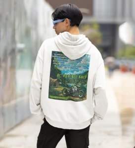 Street King Unmatched Performance  Printed White Hoodie for Men