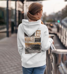 The King of the Trails 4x4 Adventure Vehicle Printed White Hoodie for Women