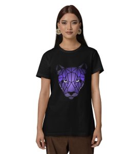 Mystic Meow Prism: Graphic Printed Black T-Shirt