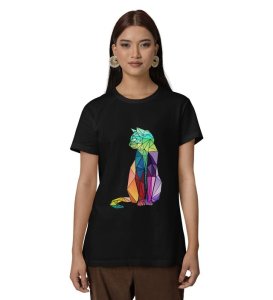 Owl of Two Worlds: Graphic Printed Black T-Shirt